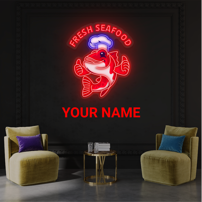 Fresh Seafood Artwork Led Neon Sign