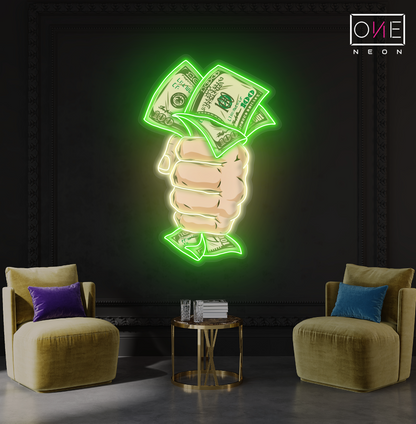 Cash Grab Artwork Led Neon Sign