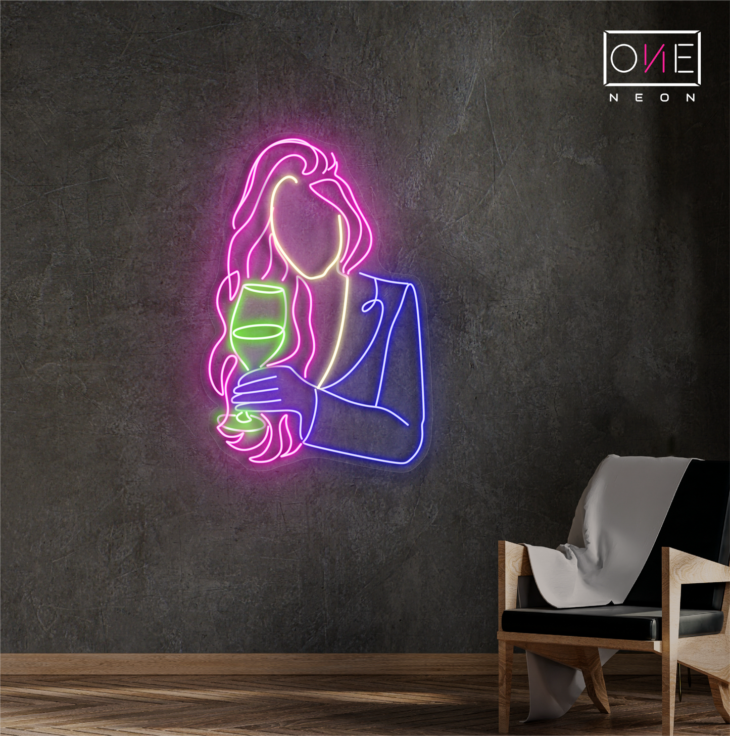 Elegant Sip Artwork Led Neon Sign