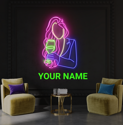 Elegant Sip Artwork Led Neon Sign