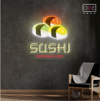 Sushi Japanese Food Artwork Led Neon Sign