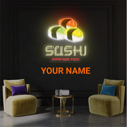 Sushi Japanese Food Artwork Led Neon Sign