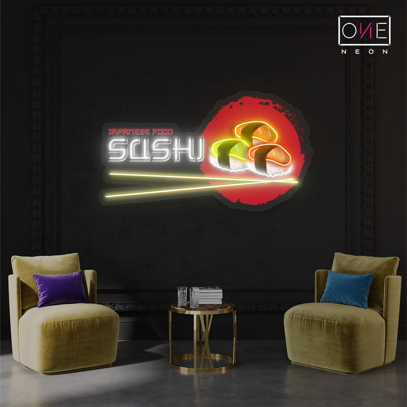 Japanese Food Sushi Artwork Led Neon Sign