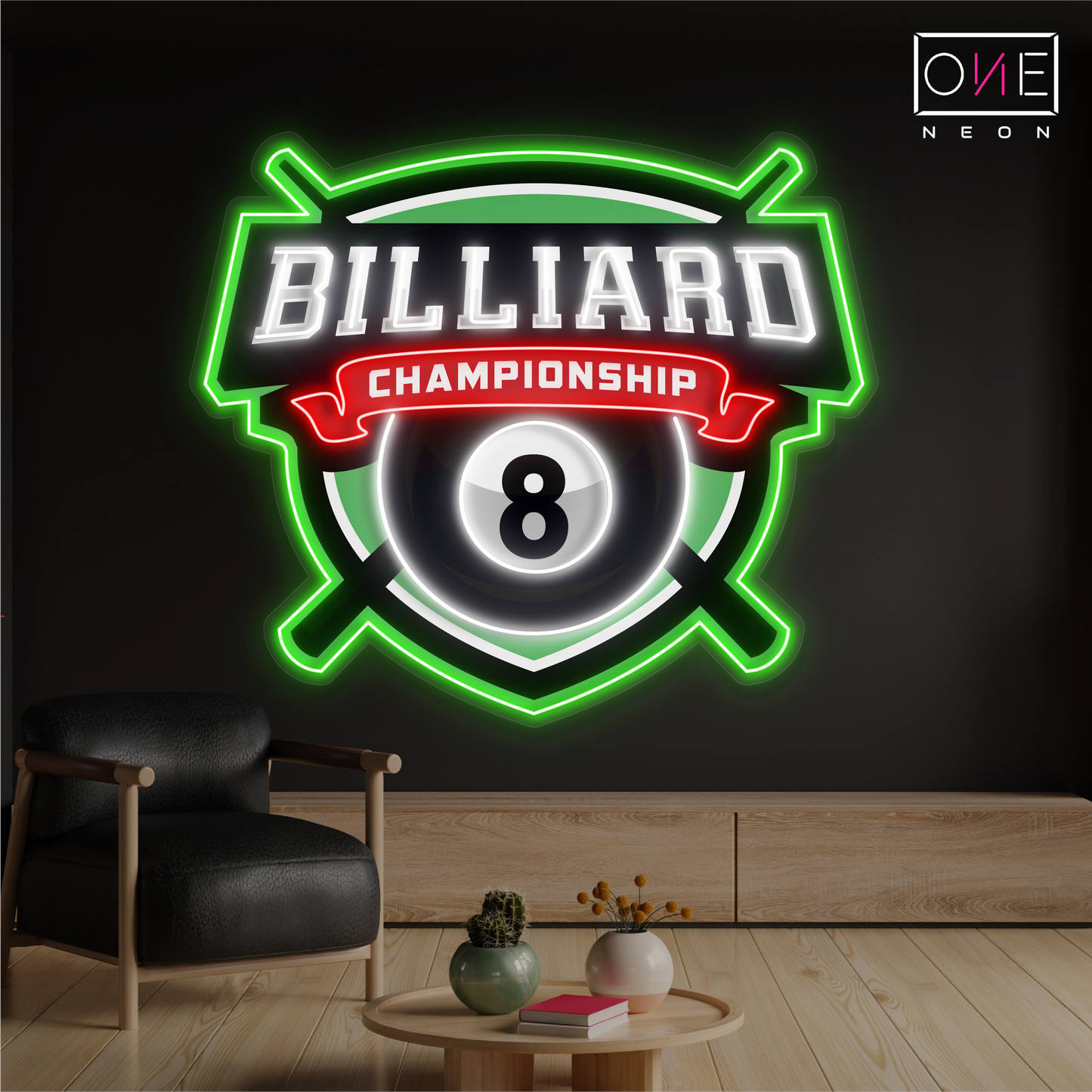 8 Ball Championship Artwork Led Neon Sign