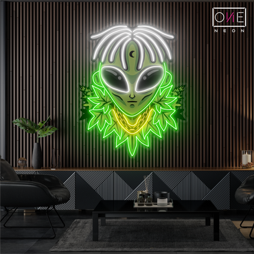 Alien Leaf King Artwork Led Neon Sign