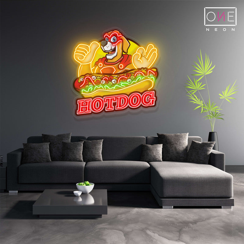 Hot Dog Artwork Led Neon Sign