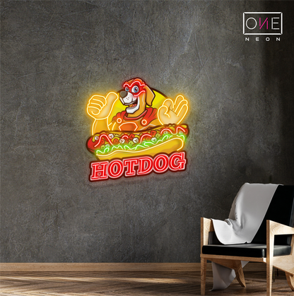 Hot Dog Artwork Led Neon Sign