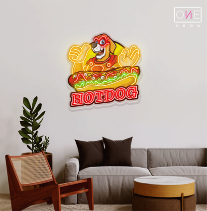 Hot Dog Artwork Led Neon Sign