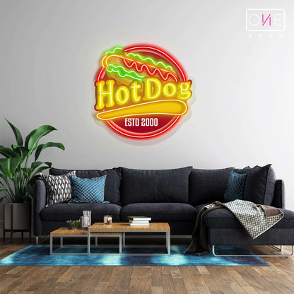 Hot Dog Artwork Led Neon Sign