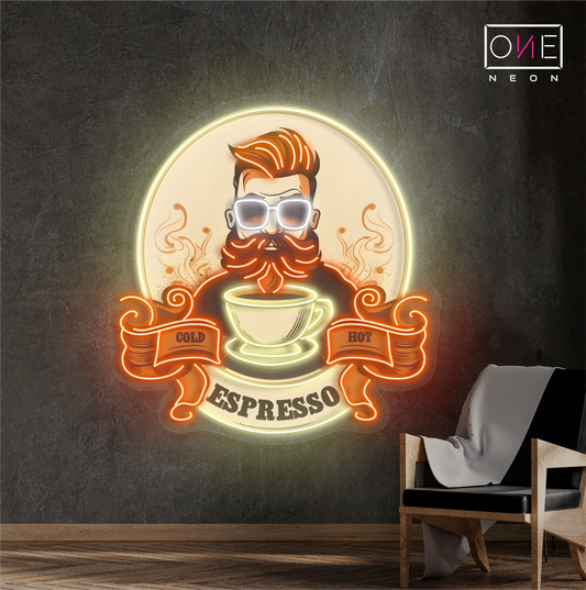 Enseigne au néon à LED Hipster Espresso 