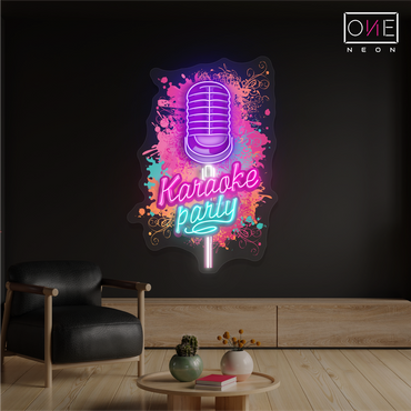 Karaoke Party Night Artwork Led Neon Sign