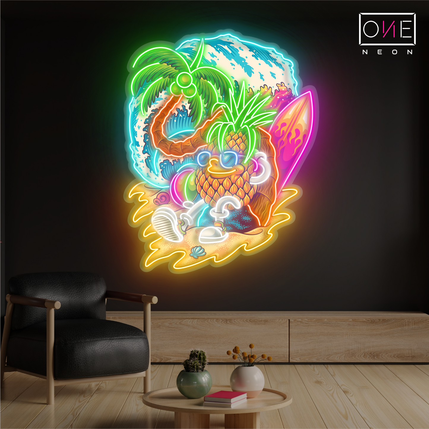 Pineapple Paradise Artwork Led Neon Sign