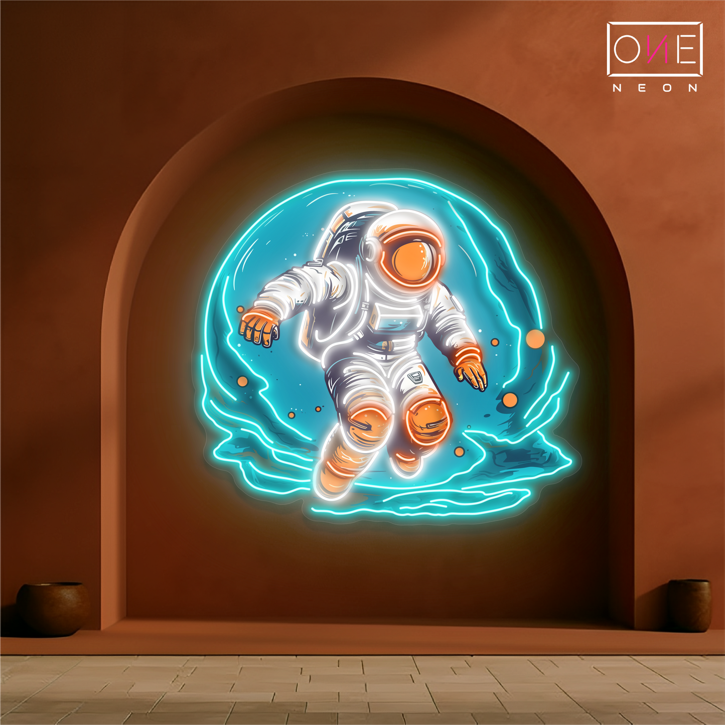 Cosmic Astronaut Artwork Led Neon Sign