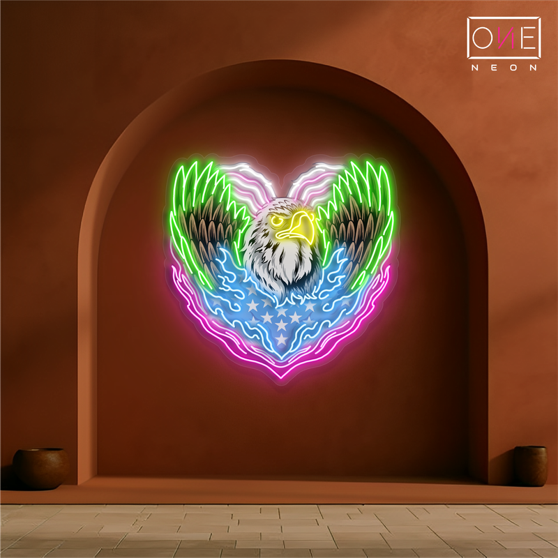 Eagle Heart Artwork Led Neon Sign