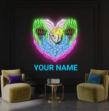 Eagle Heart Artwork Led Neon Sign