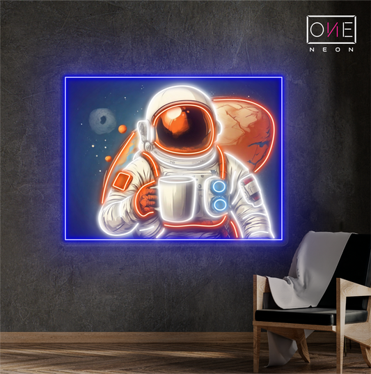 Enseigne au néon à LED Martian Coffee Artwork 