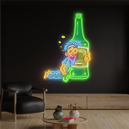 Drunk Buddy Artwork Led Neon Sign