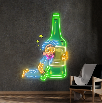 Drunk Buddy Artwork Led Neon Sign