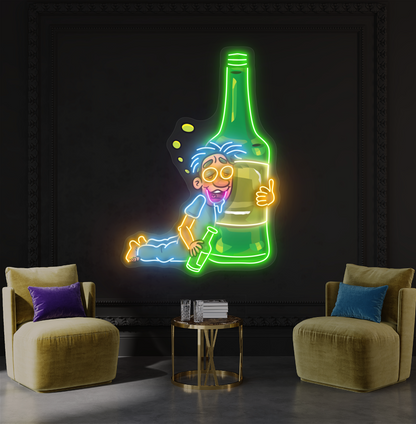 Drunk Buddy Artwork Led Neon Sign