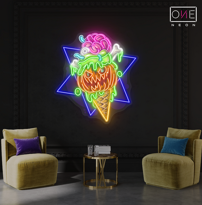 Spooky Cone Artwork Led Neon Sign