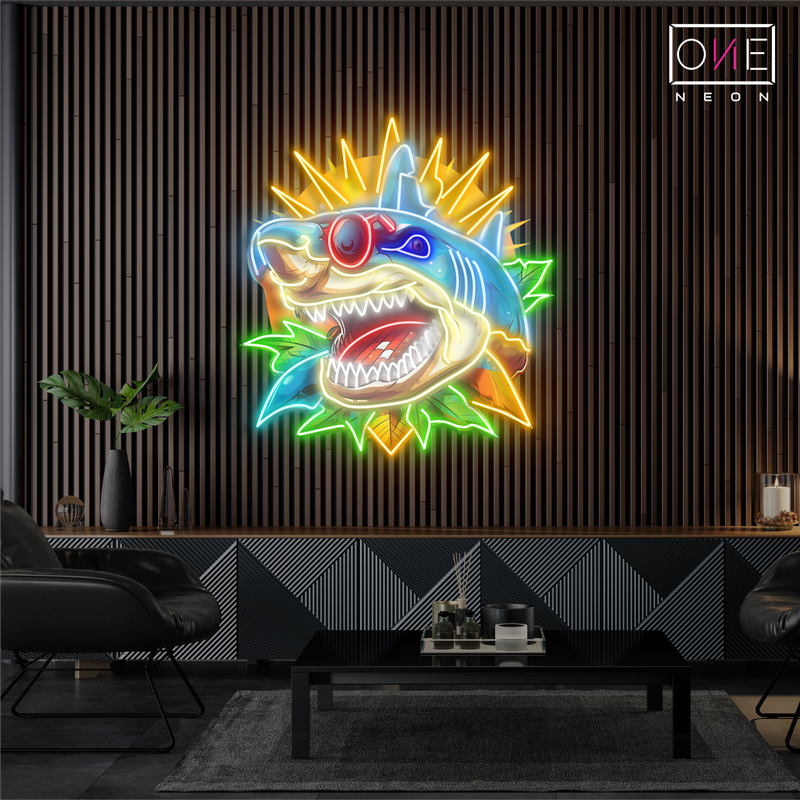 Cyber Shark Artwork Led Neon Sign