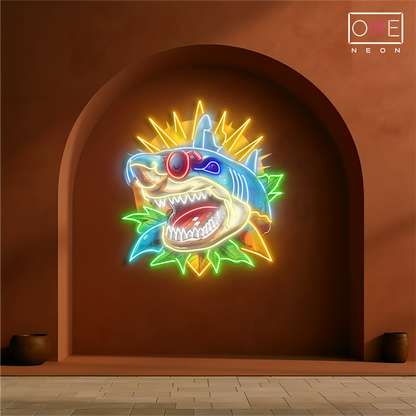 Cyber Shark Artwork Led Neon Sign