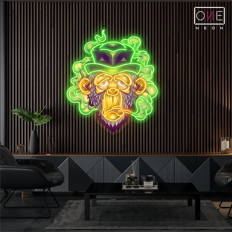 Smokin' Ape Artwork Led Neon Sign