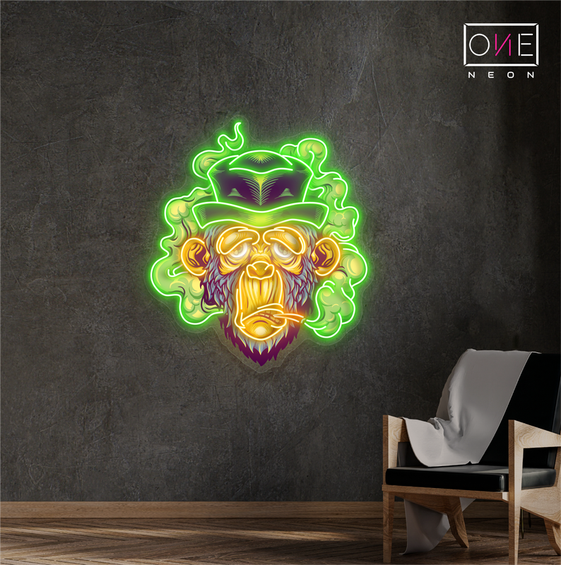 Smokin' Ape Artwork Led Neon Sign