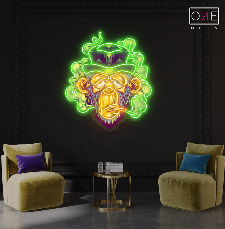 Smokin' Ape Artwork Led Neon Sign