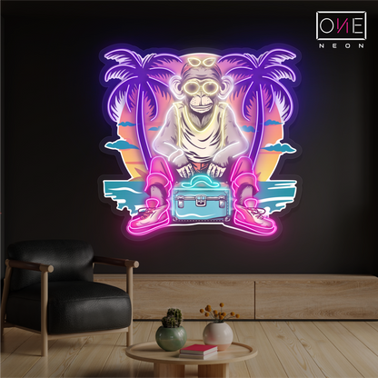 Chill Monkey Vibes Artwork Led Neon Sign