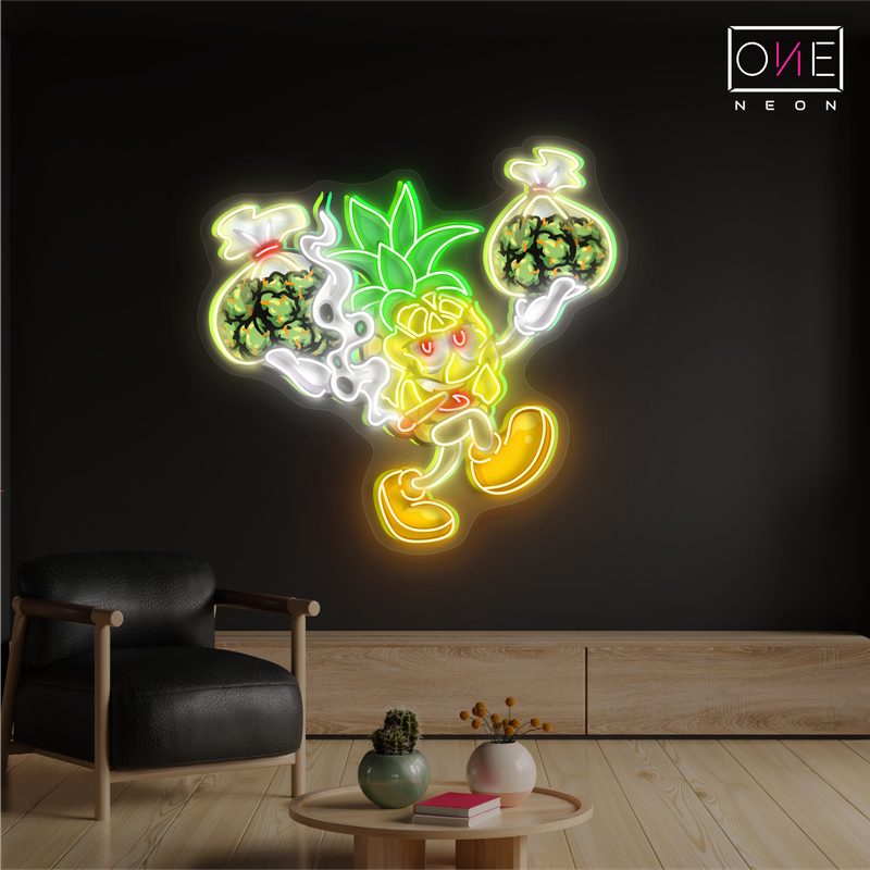 Pineapple Hustler Artwork Led Neon Sign