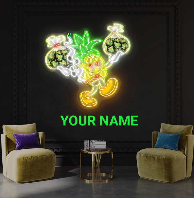 Pineapple Hustler Artwork Led Neon Sign