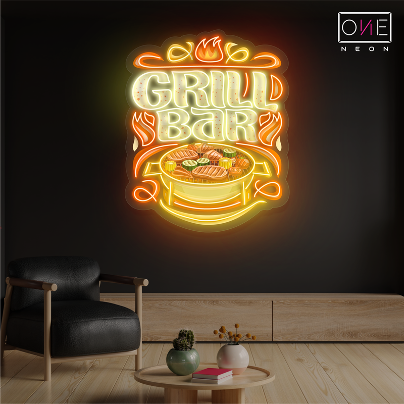 BBQ Grill Bar Artwork Led Neon Sign