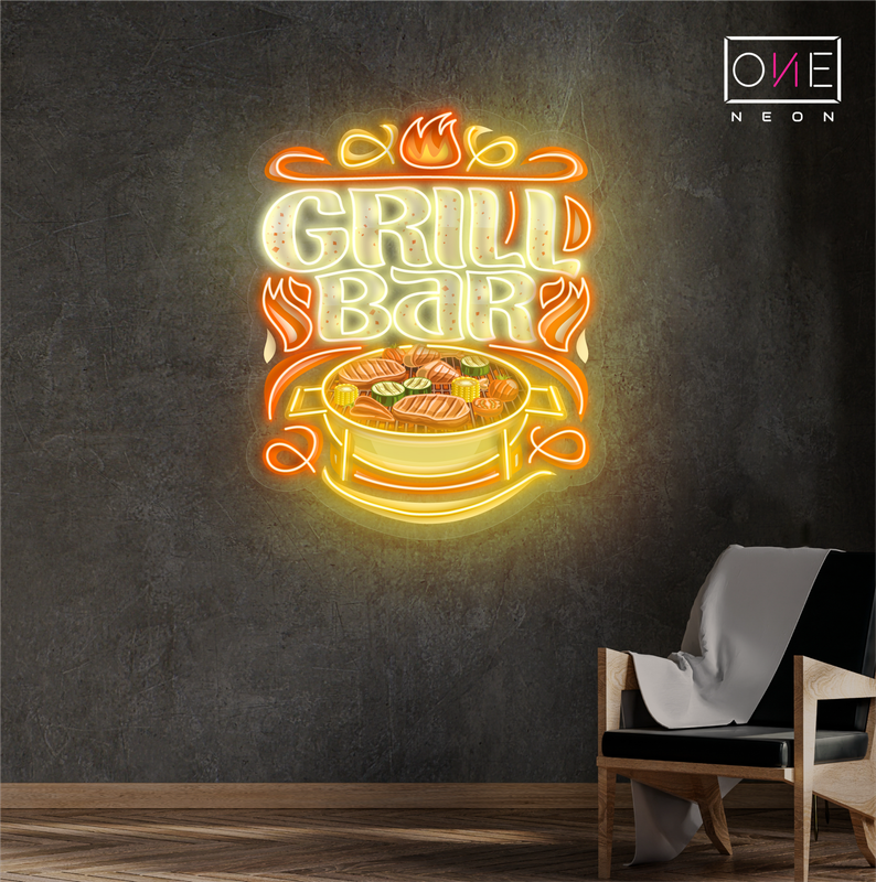 BBQ Grill Bar Artwork Led Neon Sign