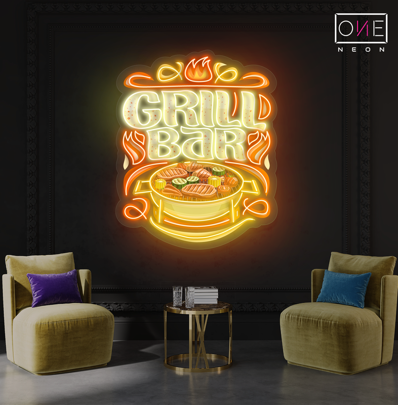 BBQ Grill Bar Artwork Led Neon Sign