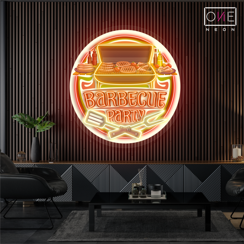 Barbecue Party Artwork Led Neon Sign