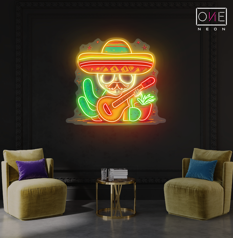 Fiesta Cactus Artwork Led Neon Sign