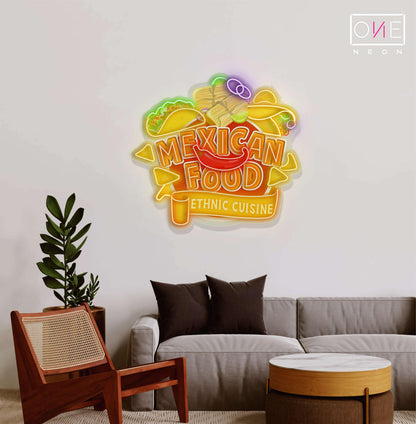 Mexican Food Artwork Led Neon Sign