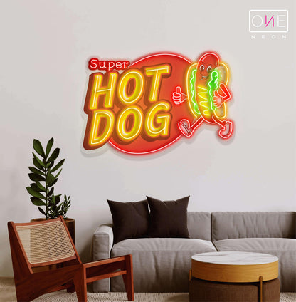 Super Hot Dog Artwork Led Neon Sign