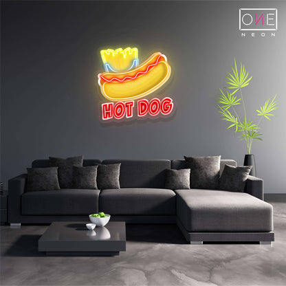 Hot Dog Artwork Led Neon Sign