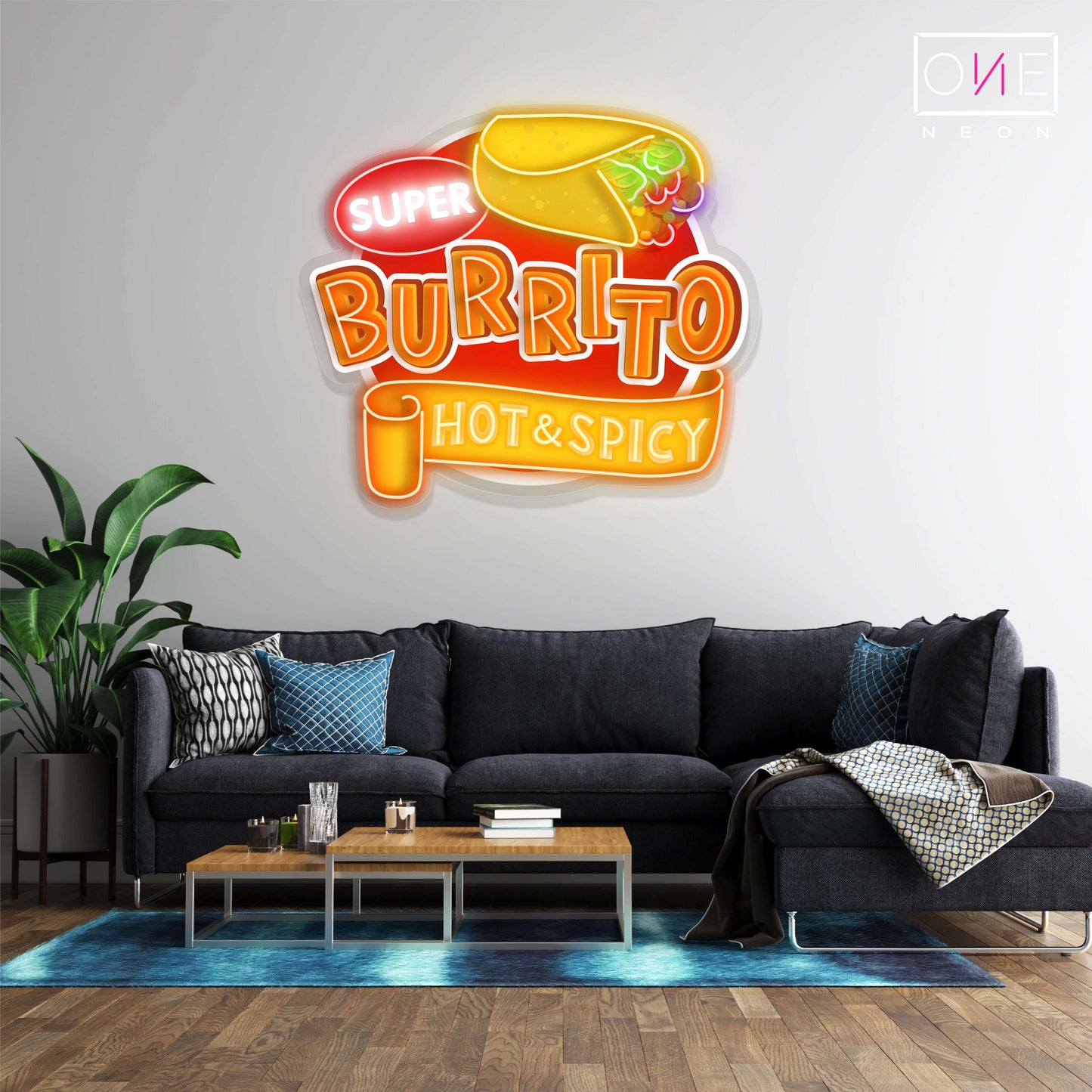 Super Burrito Hot Spicy Artwork Led Neon Sign