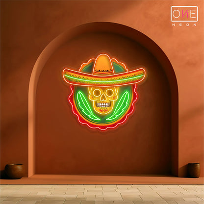 Calavera Skull Artwork Led Neon Sign