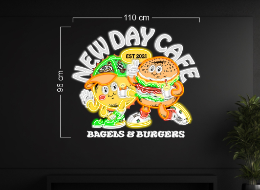 New Day Coffee Bagels & Burgers| LED Neon Sign