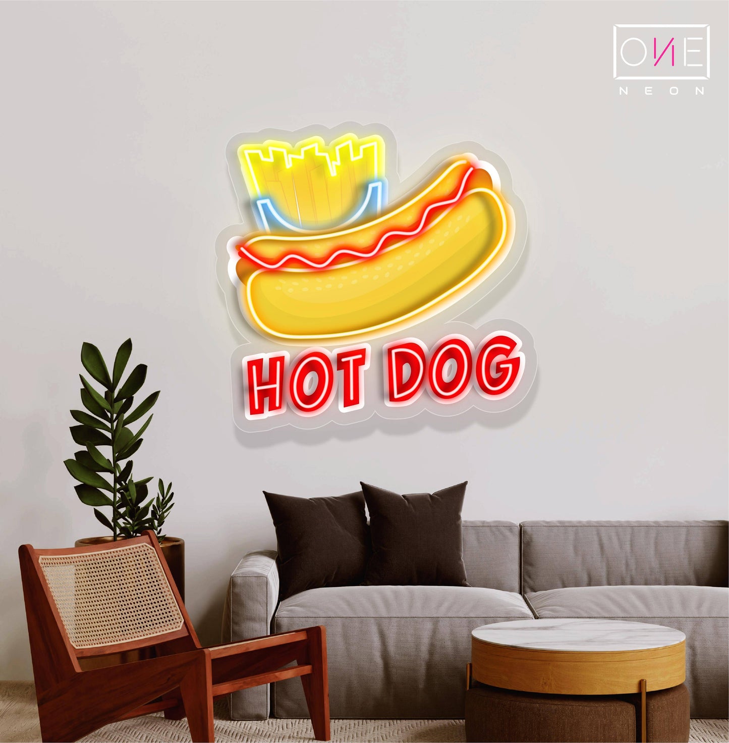 Hot Dog Artwork Led Neon Sign