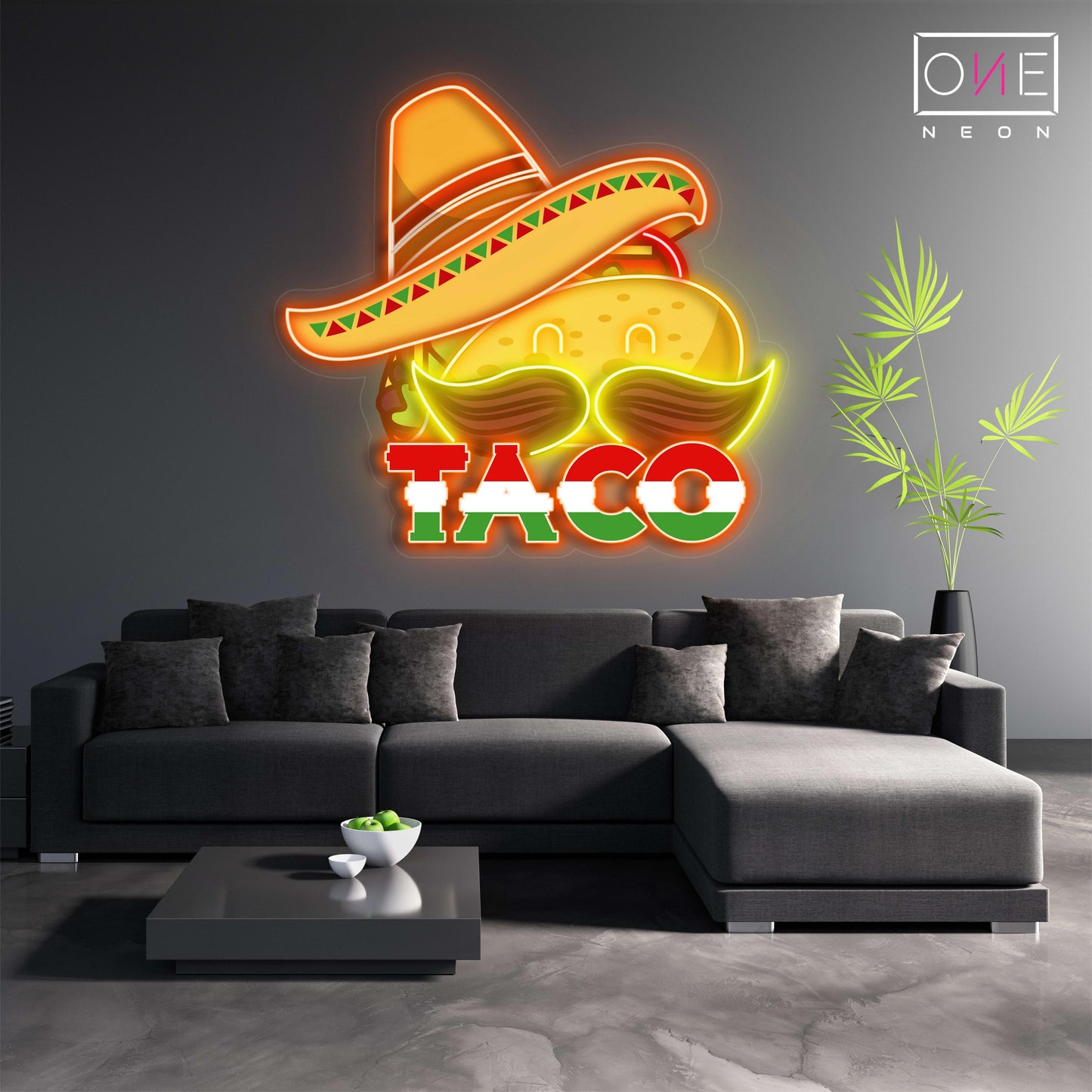 Mexican Hat Taco Artwork Led Neon Sign