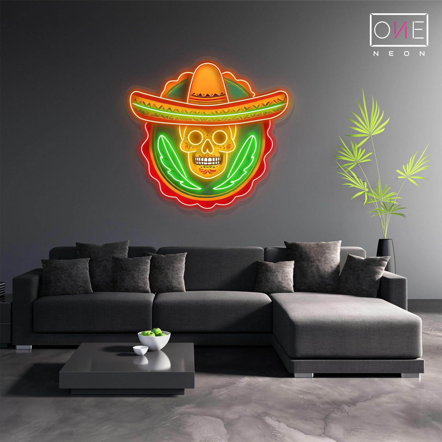 Calavera Skull Artwork Led Neon Sign