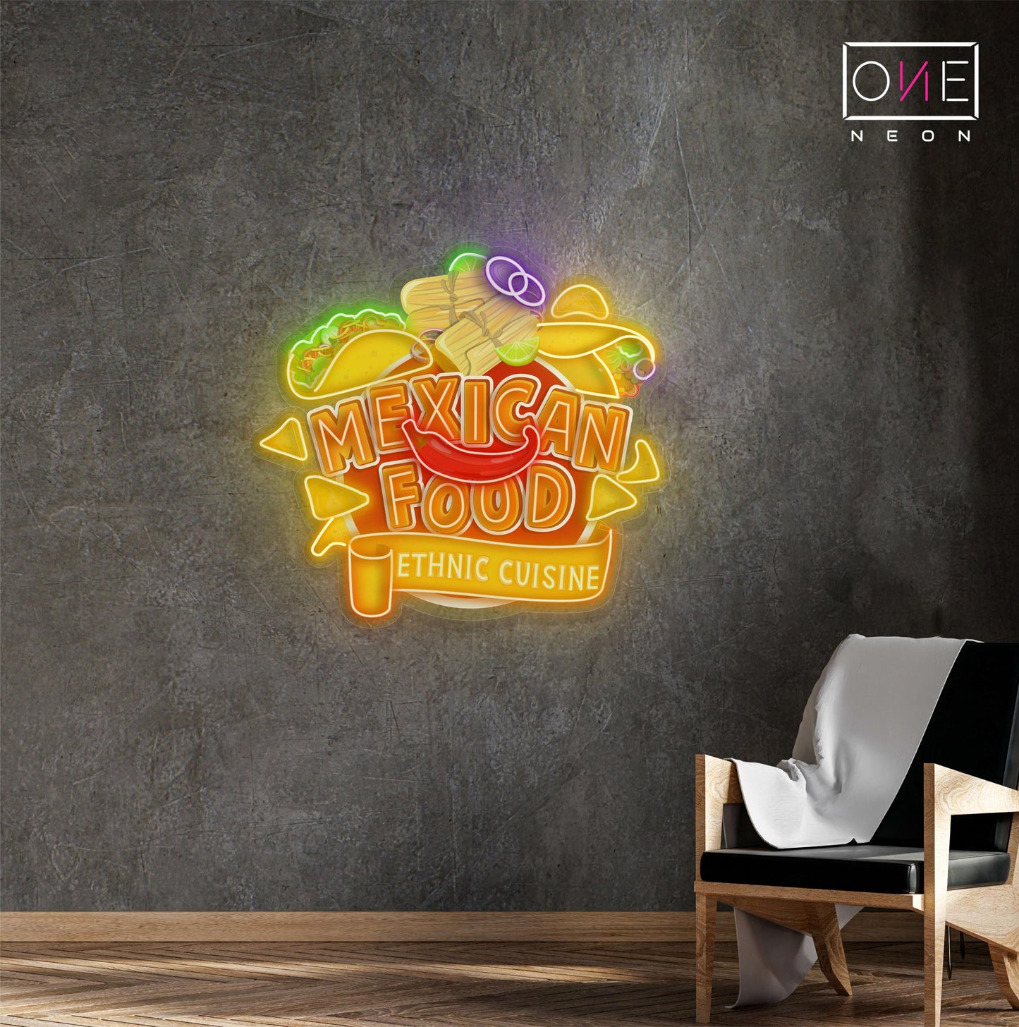 Mexican Food Artwork Led Neon Sign