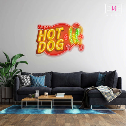 Super Hot Dog Artwork Led Neon Sign