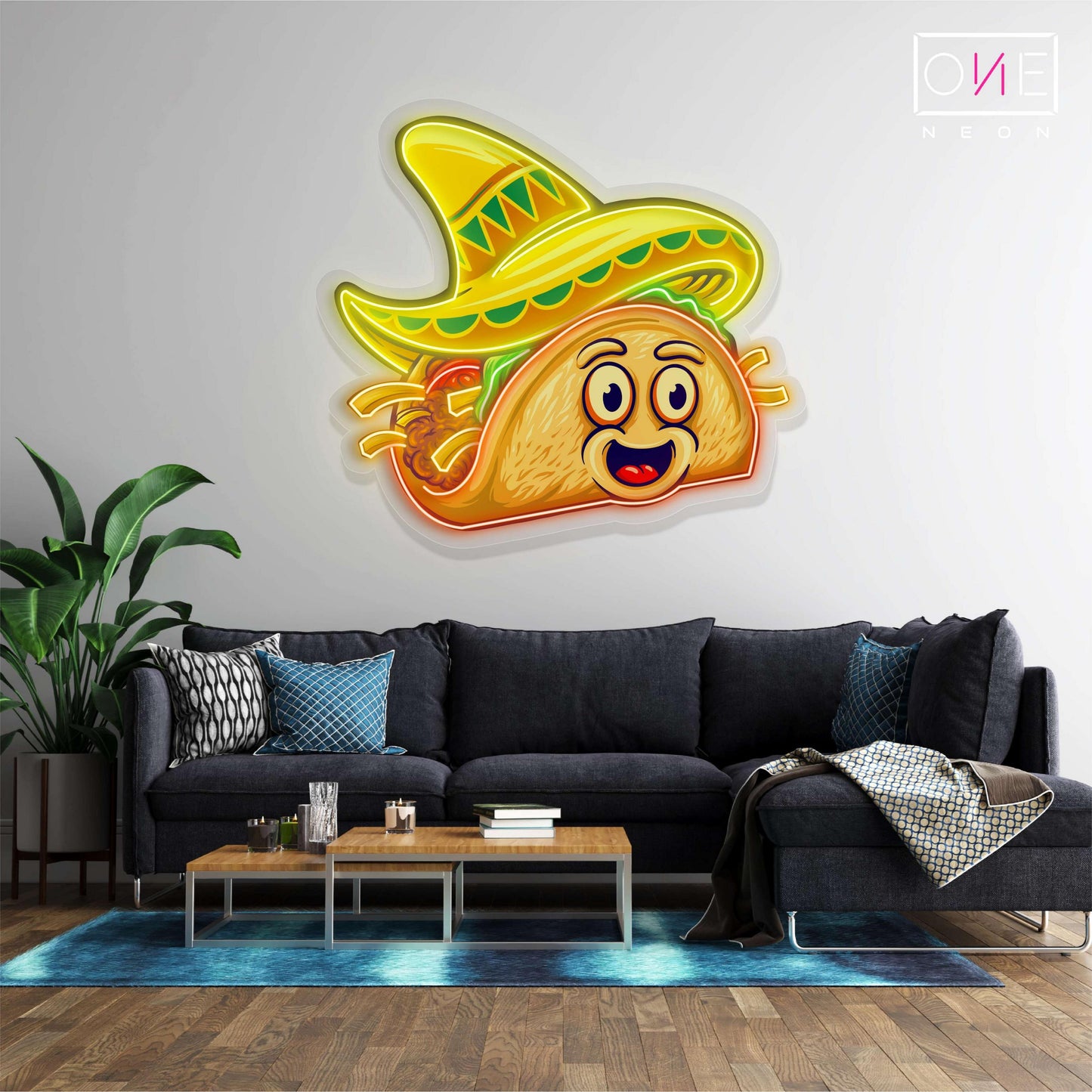 Cute Delicious Tacos Artwork Led Neon Sign