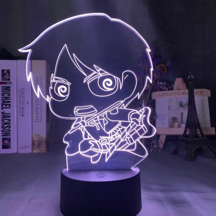 Chibi Eren Yeager Anime - LED Lamp (Attack on Titan)